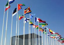 UN flags NY