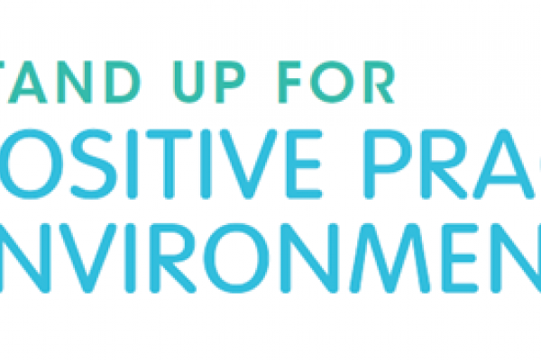 Stand Up for Positive Practice Environments Campaign Logo