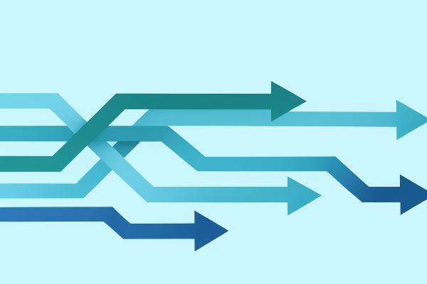 Blue arrows in different directions